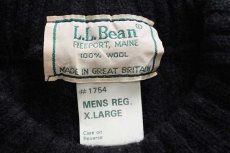 画像4: 80s 英国製 L.L.Bean ウールニット コマンドセーター 黒 (4)