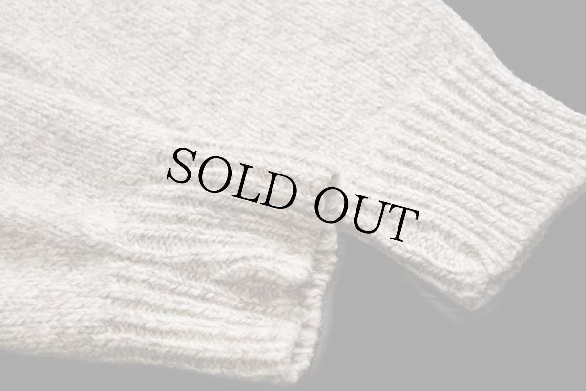 画像6: 80s USA製 L.L.Bean ウールニット セーター グレーベージュ ミックス XL-T (6)