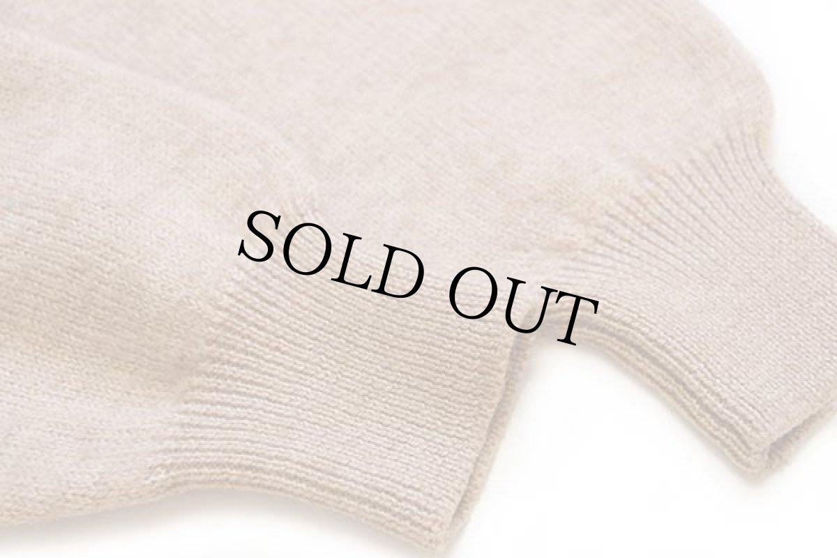 画像6: 80s イタリア製 Carbotti Line サドルショルダー 襟付き キャメルヘア×ウールニット セーター 52★ポロシャツ (6)