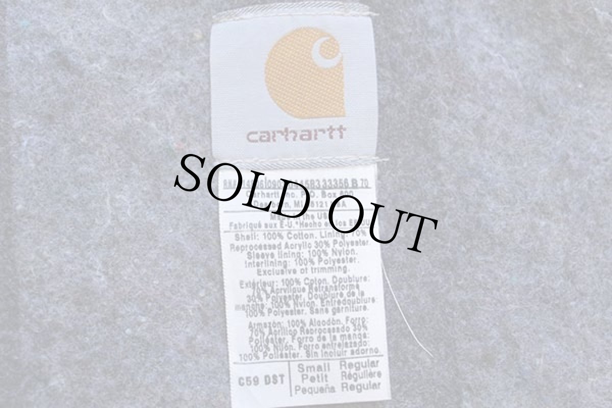 画像4: 00s USA製 carharttカーハート ブランケットライナー デニム チョアコート カバーオール S (4)