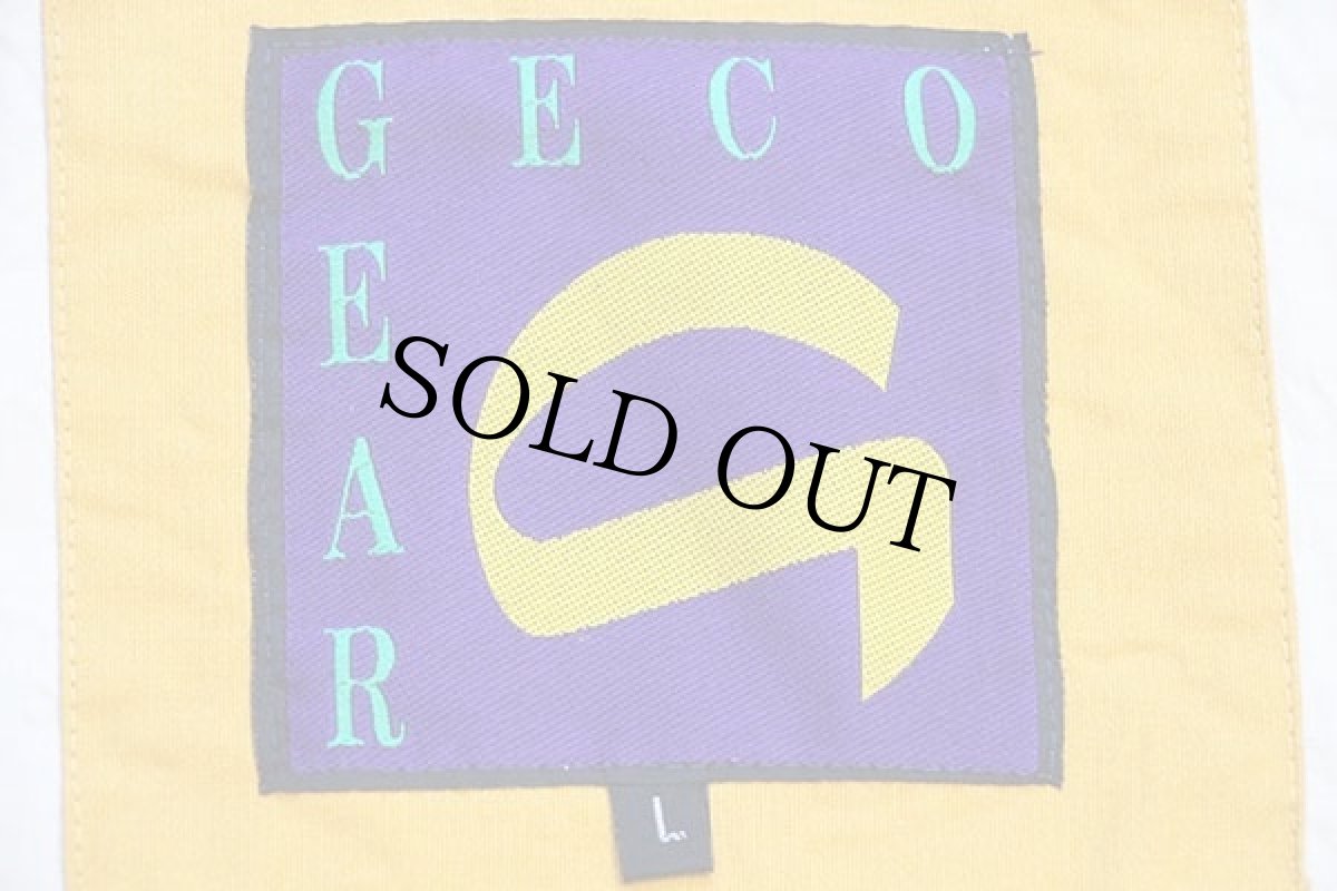 画像4: 90s GECO GEAR コットン キャンバス ファイヤーマンタイプ フィールドコート 濃黄 L★ジャケット (4)