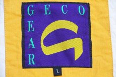 画像4: 90s GECO GEAR コットン キャンバス ファイヤーマンタイプ フィールドコート 濃黄 L★ジャケット (4)