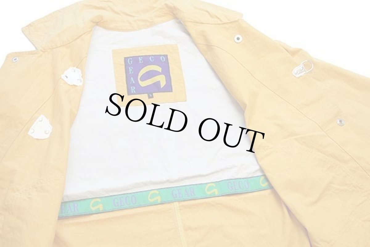 画像5: 90s GECO GEAR コットン キャンバス ファイヤーマンタイプ フィールドコート 濃黄 L★ジャケット (5)