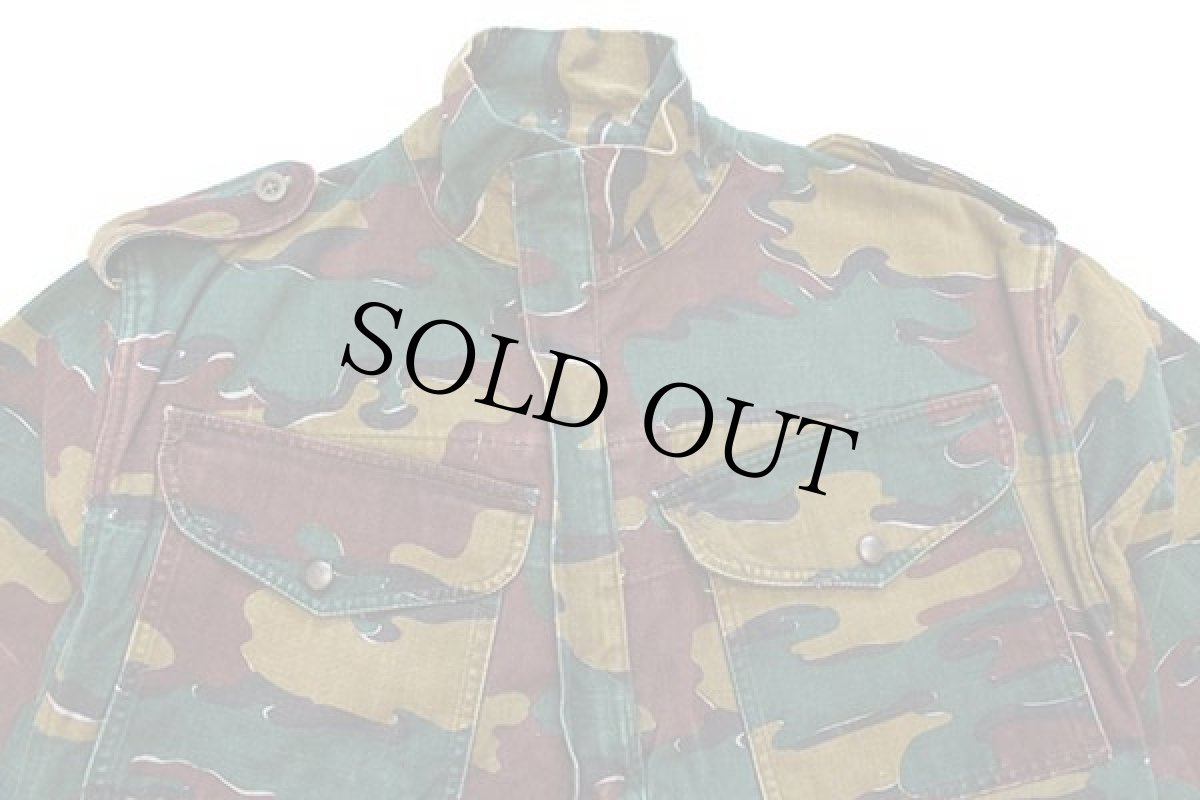 画像3: 70s ベルギー軍 ジグソーカモ ハーフジップ デニソンスモック プルオーバー ジャケット (3)