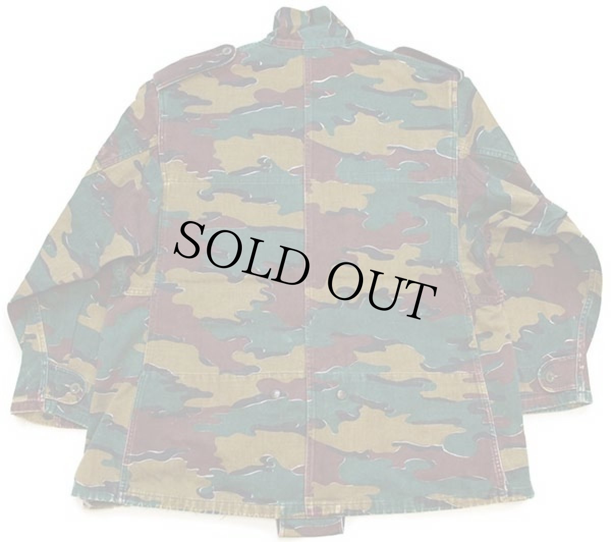 画像2: 70s ベルギー軍 ジグソーカモ ハーフジップ デニソンスモック プルオーバー ジャケット (2)