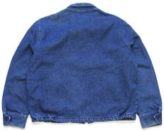 画像2: 80s USA製 SPORTSMASTER Bremo Power Station刺繍 チンスト付き バッファローチェック ネルライナー デニムジャケット L (2)