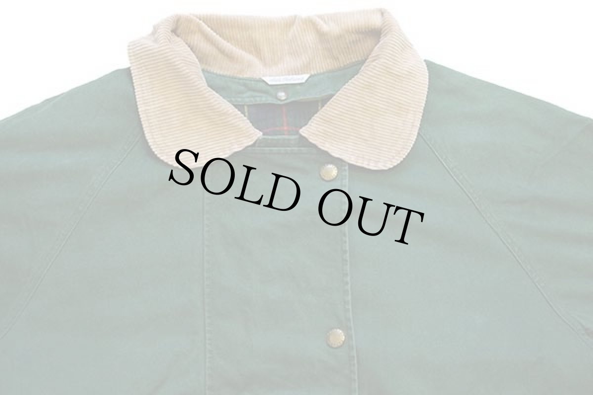 画像3: RAYBEST タータンチェック ウールライナー付き コットン キャンバス フィールドコート 緑 L★ファイヤーマン (3)