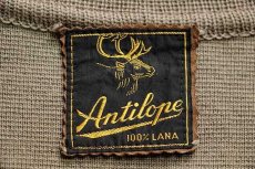 画像4: 60s Antilope ディアスキン レザー切り替え ウールニット ジャケット (4)