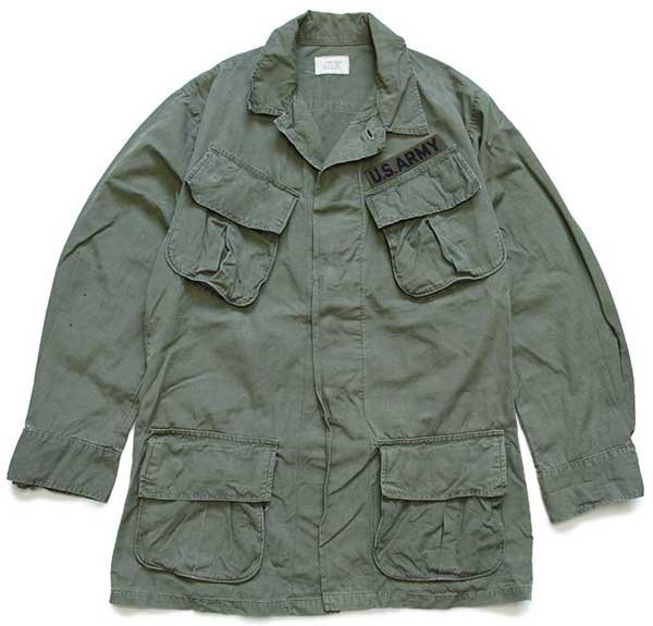 60s 米軍 U.S.ARMY パッチ付き ジャングルファティーグジャケット