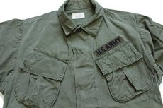 画像3: 60s 米軍 U.S.ARMY パッチ付き ジャングルファティーグジャケット オリーブグリーン XS-R (3)
