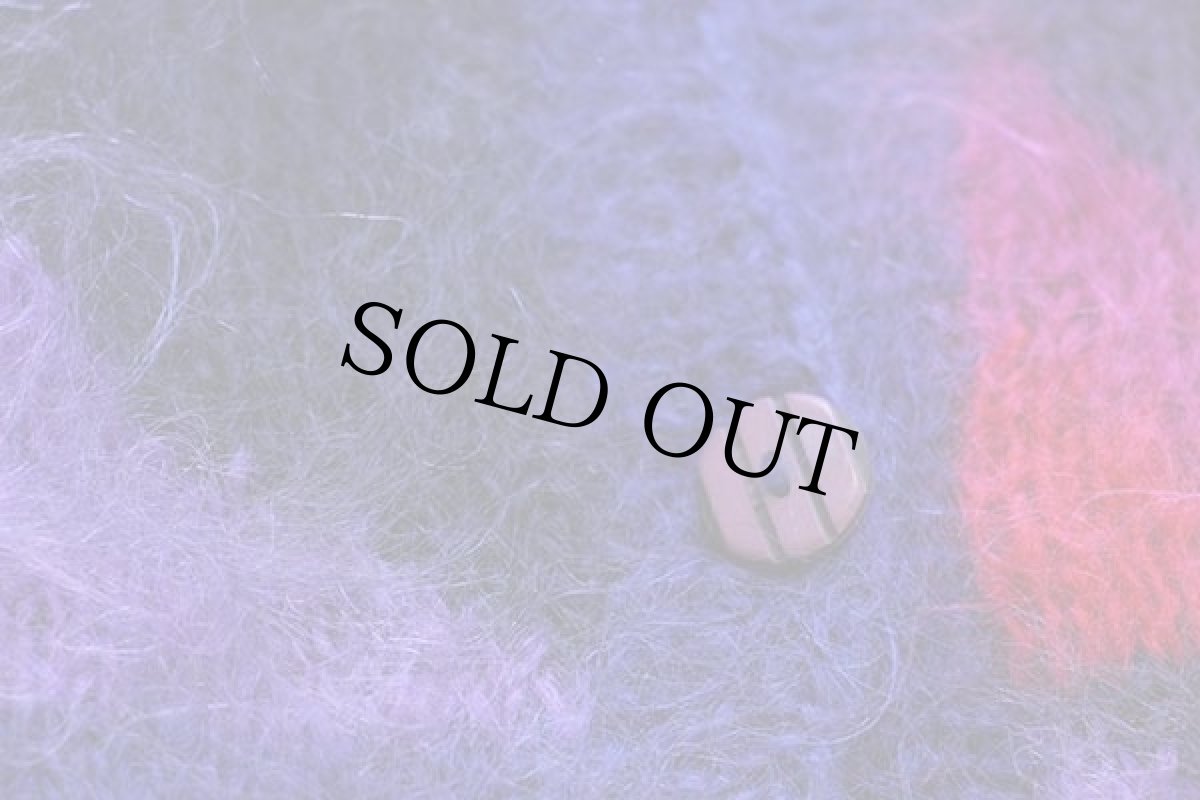 画像5: ビンテージ UNKNOWN デザイン モヘヤ ハンドニット カーディガン (5)