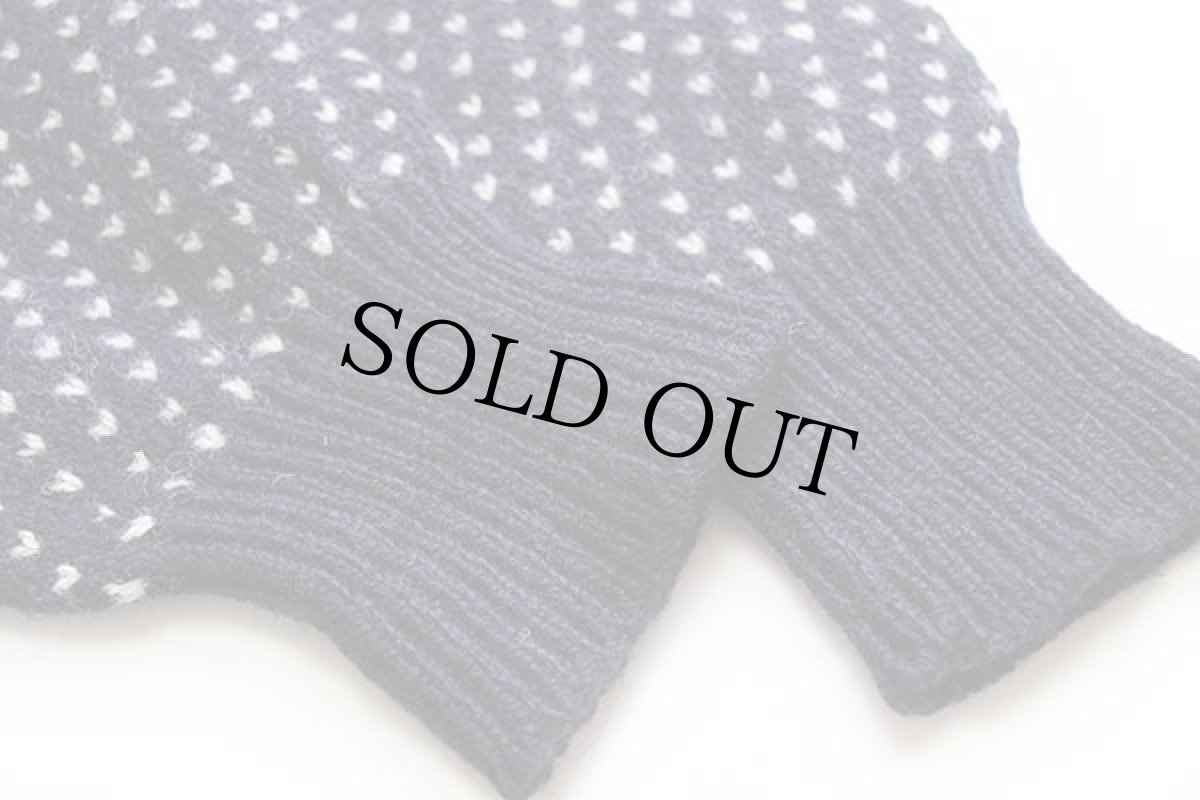 画像6: 80s USA製 バーズアイ ウールニット セーター 紺 XL★ノルウェージャン (6)