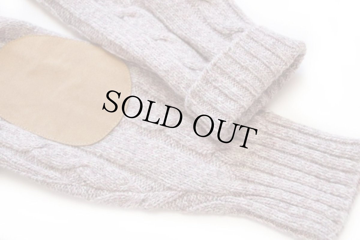 画像6: 80s USA製 Brooks Brothersブルックスブラザーズ Brooksgate ショールカラー エルボーパッチ ケーブル編み ウールニット カーディガン S (6)