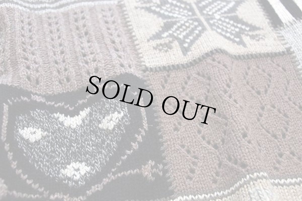 画像5: 90s EddieBauerエディーバウアー パネル切り替え ウールニット セーター L (5)