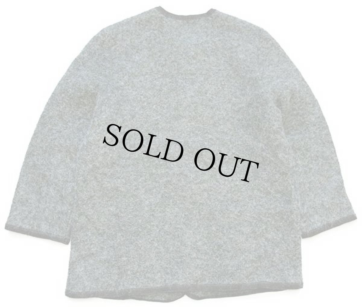 画像2: オーストリア製 GIESSWEIN 鹿角ボタン ノーカラー チロリアン ウール パイル ジャケット ミックス 44 (2)