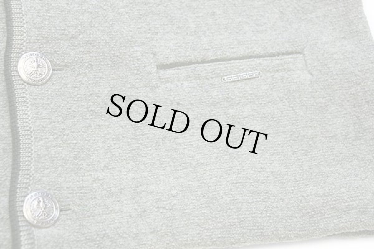 画像6: オーストリア製 GEIGER スタンドカラー チロリアン ボイルドウール ジャケット グリーングレー 54 (6)