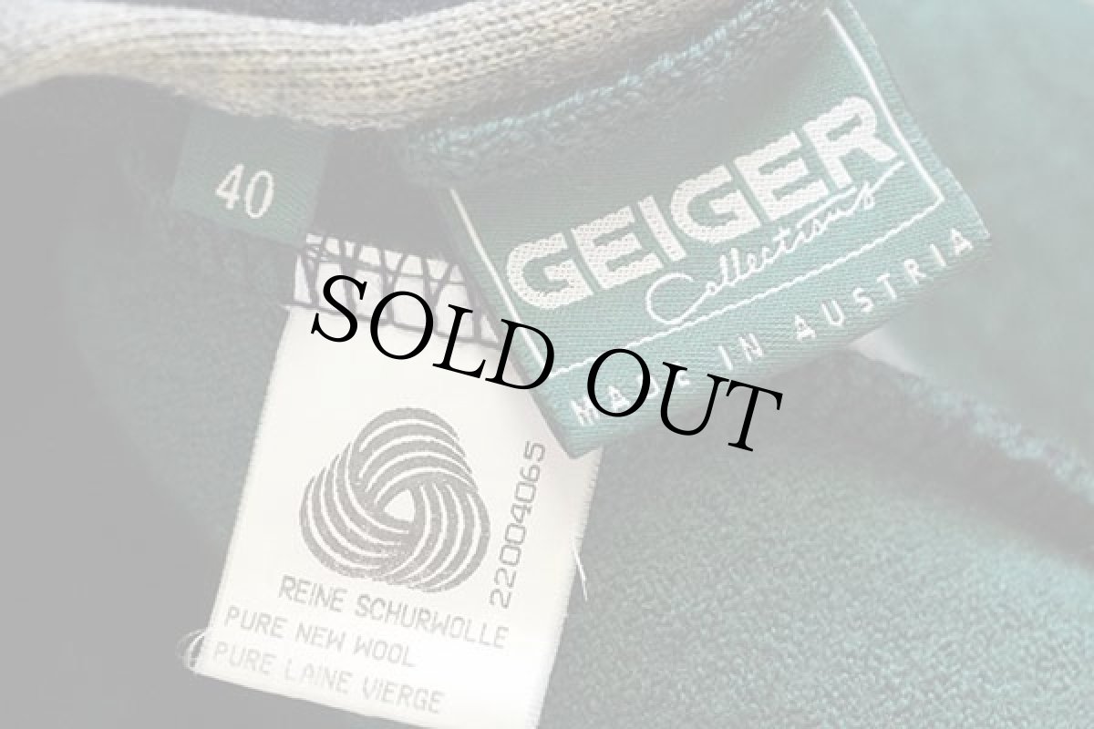 画像4: オーストリア製 GEIGER フラワー てんとう虫 刺繍 アート ノーカラー チロリアン ボイルドウール ジャケット 40 (4)