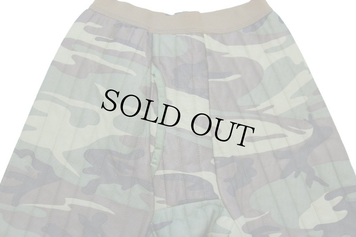 画像4: 80s USA製 SAFTBAK ウッドランドカモ キルティング ライナーパンツ S (4)