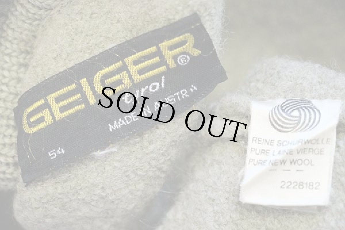 画像4: オーストリア製 GEIGER スタンドカラー チロリアン ボイルドウール ジャケット グリーングレー 54 (4)