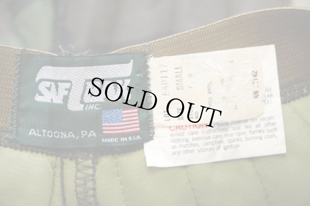 画像6: 80s USA製 SAFTBAK ウッドランドカモ キルティング ライナーパンツ S (6)