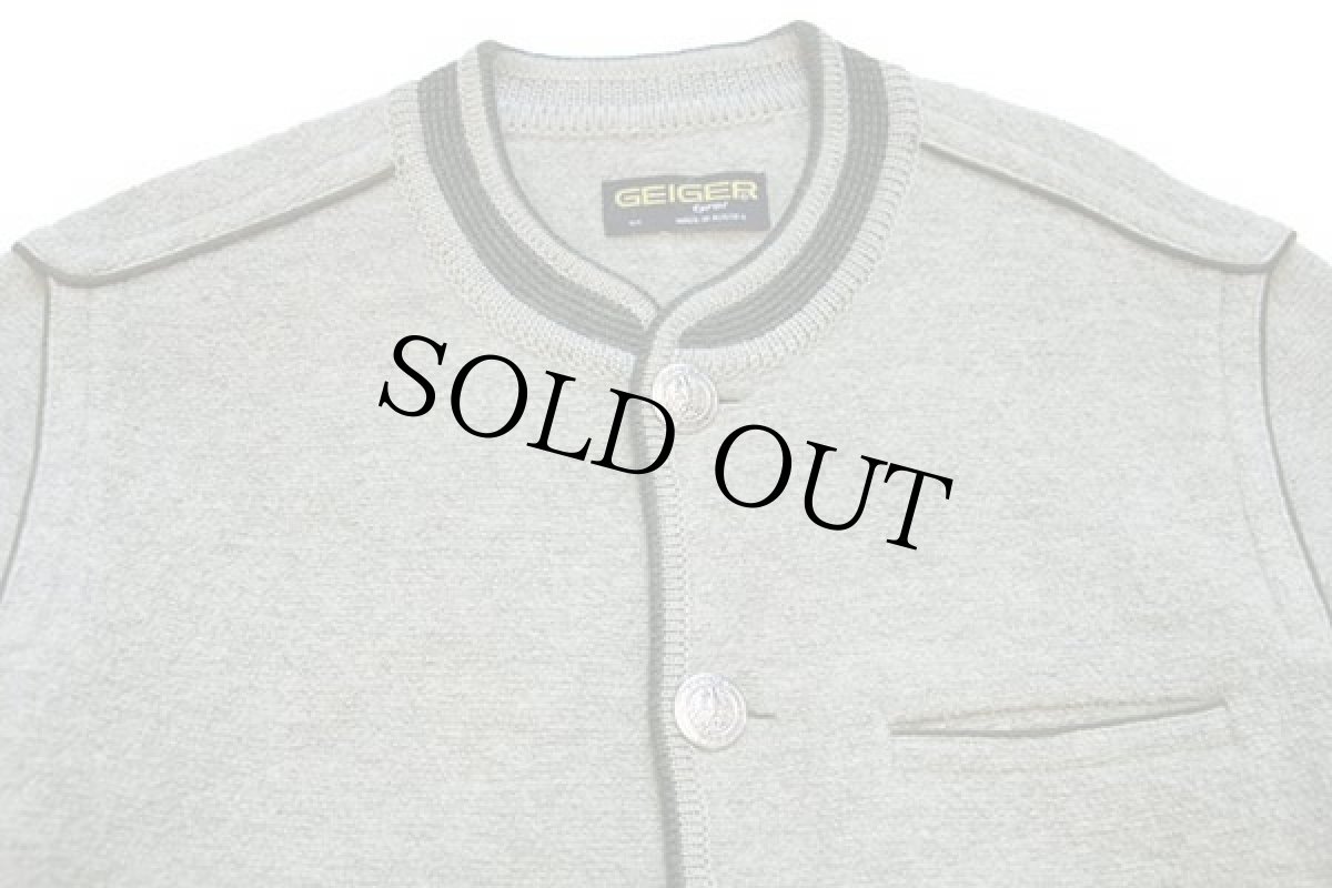 画像3: オーストリア製 GEIGER スタンドカラー チロリアン ボイルドウール ジャケット グリーングレー 54 (3)