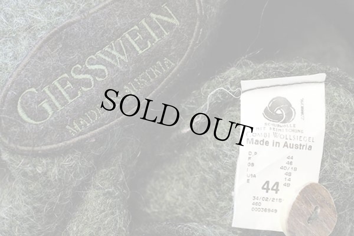 画像4: オーストリア製 GIESSWEIN 鹿角ボタン ノーカラー チロリアン ウール パイル ジャケット ミックス 44 (4)