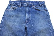 画像4: 80s USA製 Levi'sリーバイス 505 ダメージ デニムパンツ w35 L32★124 (4)