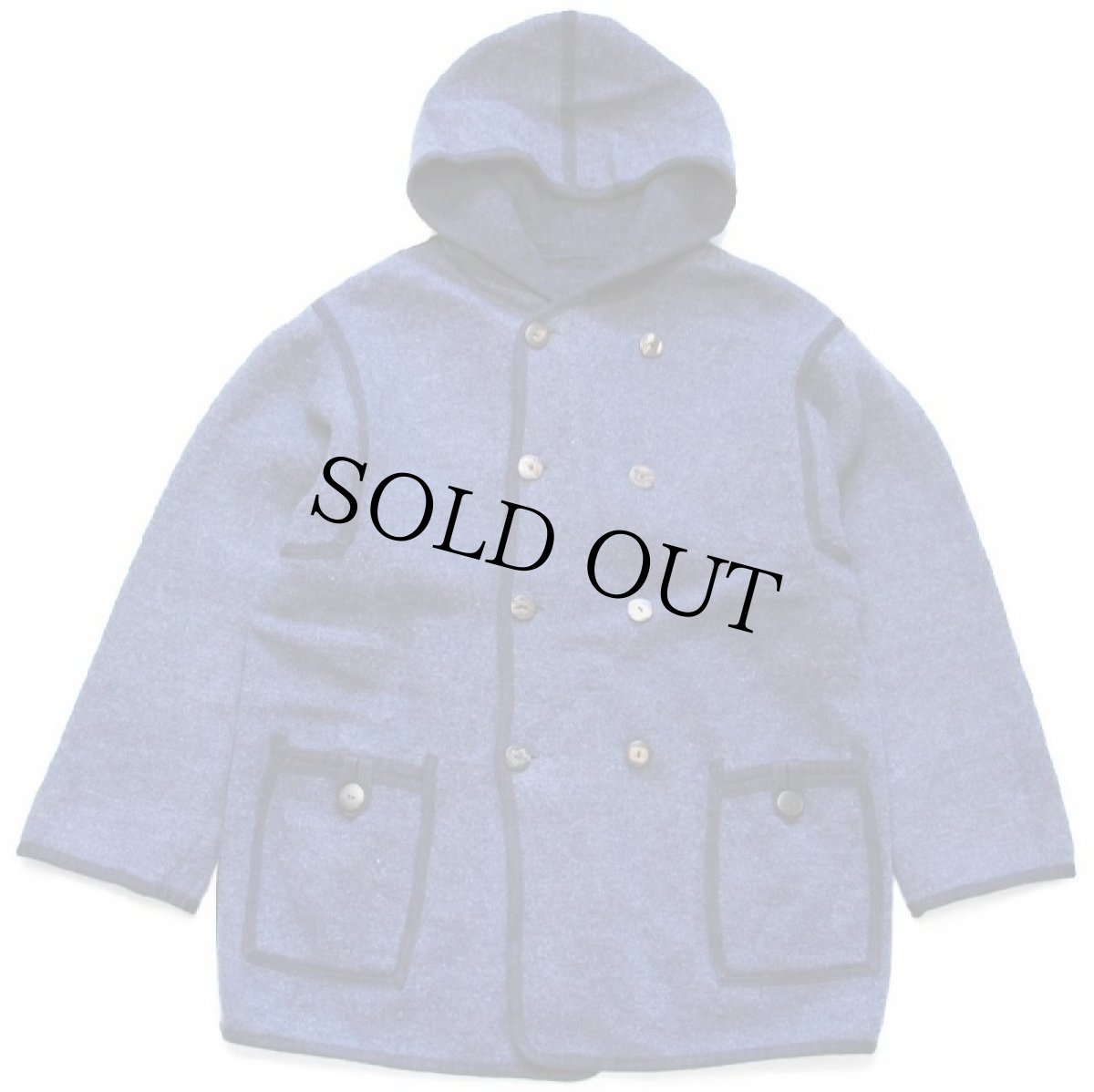 画像7: オーストリア製 GIESSWEIN ダブルブレスト リバーシブル チロリアン ボイルドウール パーカー 紺×薄紺 36 (7)