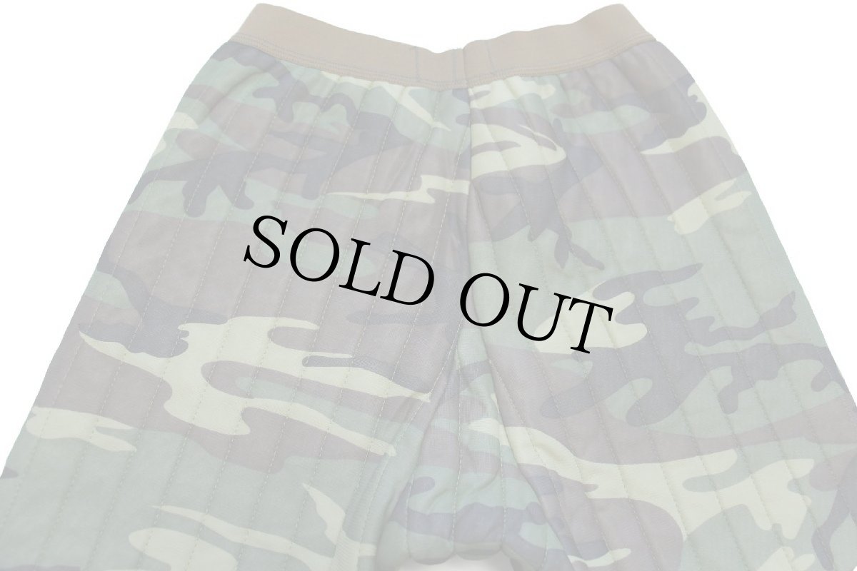 画像5: 80s USA製 SAFTBAK ウッドランドカモ キルティング ライナーパンツ S (5)