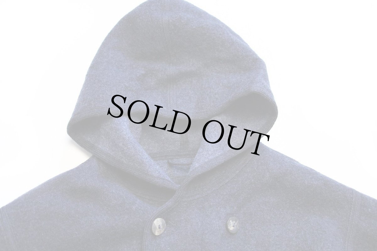 画像3: オーストリア製 GIESSWEIN ダブルブレスト リバーシブル チロリアン ボイルドウール パーカー 紺×薄紺 36 (3)