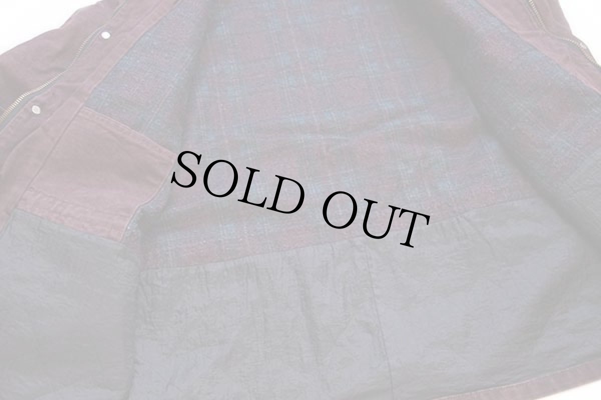 画像5: 80s USA製 carharttカーハート ブランケットライナー ダック地 マウンテンコート バーガンディ M-R (5)