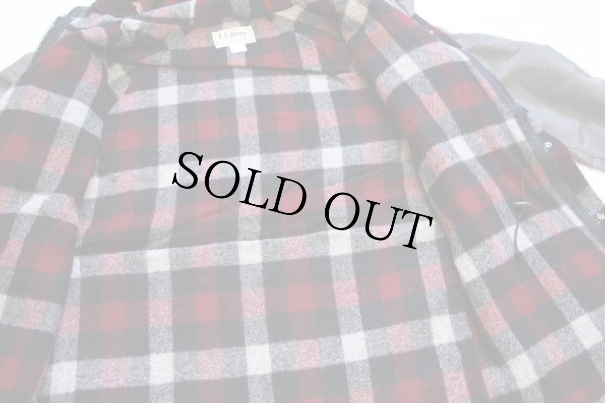 画像5: 80s USA製 L.L.Bean BAXTER STATE PARKA チェック ウールライナー マウンテンパーカー グレー L (5)