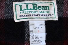 画像4: 80s USA製 L.L.Bean BAXTER STATE PARKA チェック ウールライナー マウンテンパーカー グレー L (4)