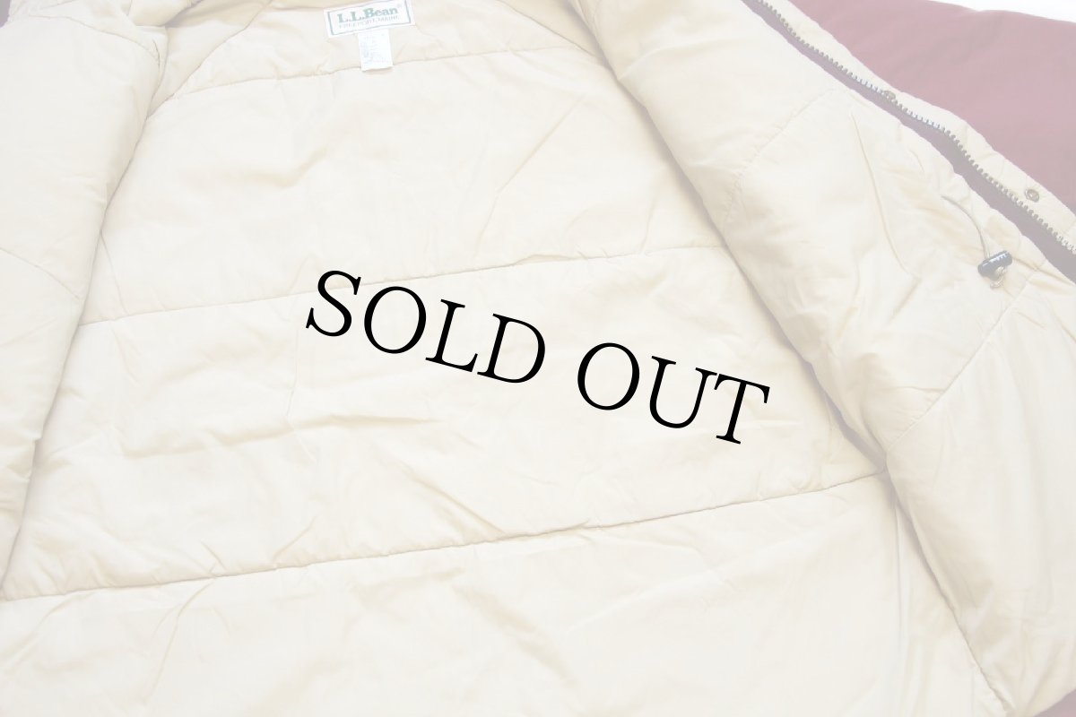 画像5: 80s USA製 L.L.Bean 中綿入り ナイロン マウンテンパーカー バーガンディ W-XL (5)