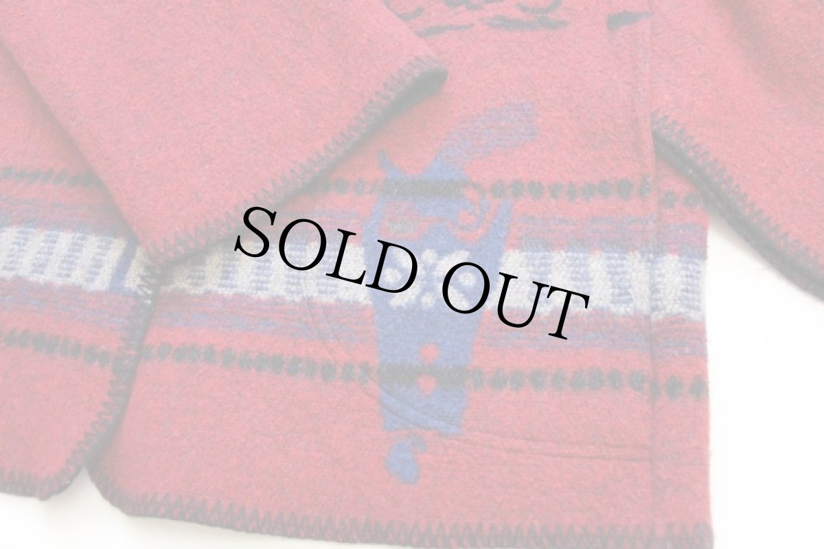 画像7: 90s USA製 Johnny Morris OUTDOORS ロデオ柄 ショールカラー ウール混 ブランケット ジャケット L (7)