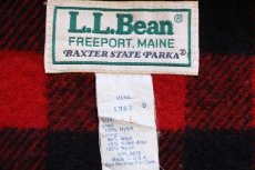 画像4: 80s USA製 L.L.Bean BAXTER STATE PARKA バッファローチェック ウールライナー ナイロン マウンテンパーカー 紺 L (4)