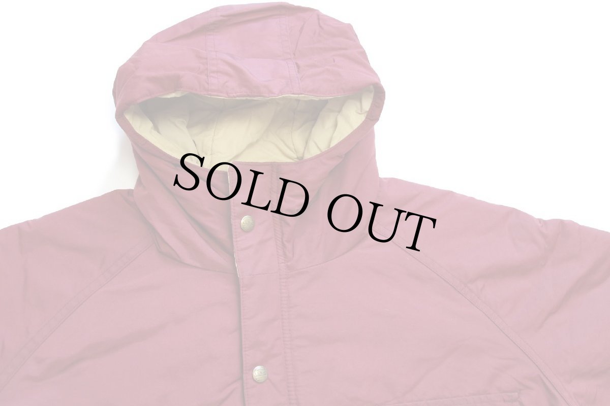 画像3: 80s USA製 L.L.Bean 中綿入り ナイロン マウンテンパーカー バーガンディ W-XL (3)