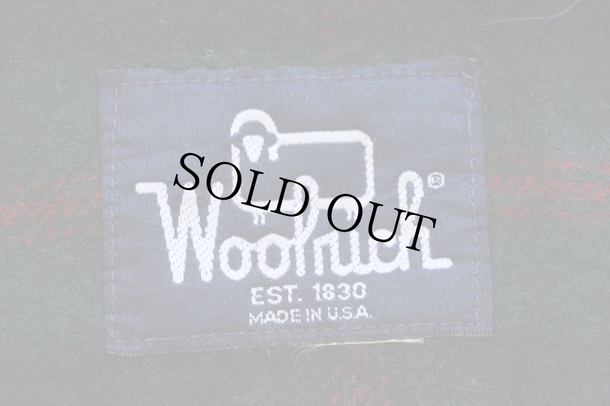 画像4: 80s USA製 Woolrichウールリッチ タータンチェック ウールライナー マウンテンパーカー 赤 (4)