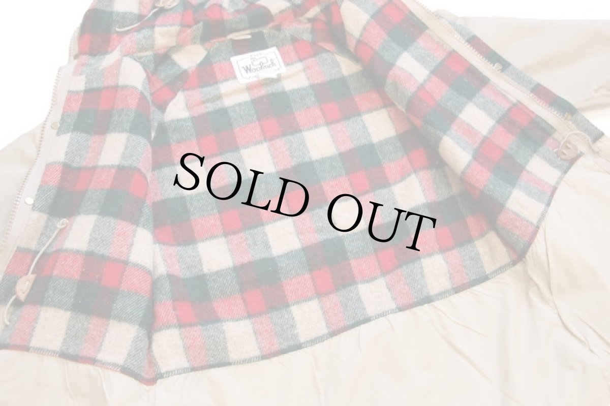 画像5: 70s USA製 Woolrichウールリッチ チェック ウールライナー マウンテンパーカー タン W-M (5)