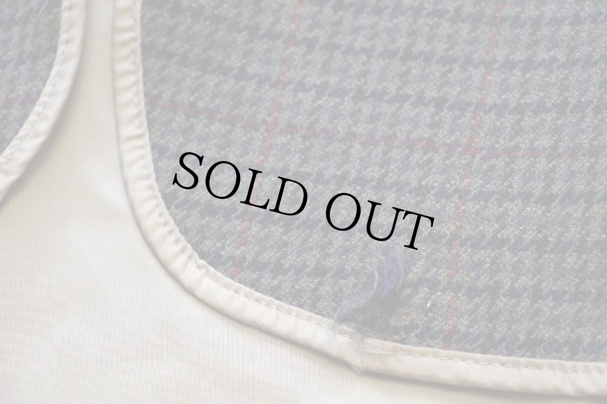 画像9: 00s L.L.Bean チェック ウールライナー付き ポリエステル ダスターコート グレーブラウン W-M (9)