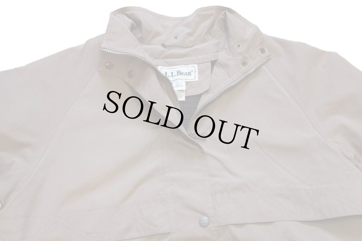 画像4: 00s L.L.Bean チェック ウールライナー付き ポリエステル ダスターコート グレーブラウン W-M (4)