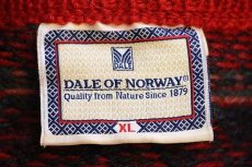 画像4: 00s ノルウェー製 DALE OF NORWAY 雪柄 ノルディック柄 ハーフジップ ウールニット セーター 赤 XL (4)