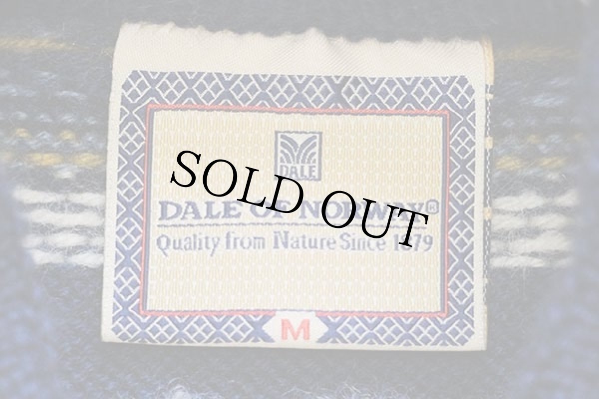 画像4: 00s ノルウェー製 DALE OF NORWAY 雪柄 ノルディック柄 ウールニット セーター 紺 M (4)