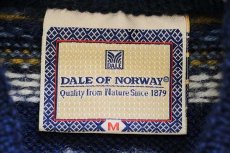 画像4: 00s ノルウェー製 DALE OF NORWAY 雪柄 ノルディック柄 ウールニット セーター 紺 M (4)