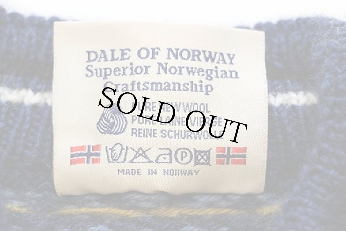画像5: 00s ノルウェー製 DALE OF NORWAY 雪柄 ノルディック柄 ウールニット セーター 紺 M (5)