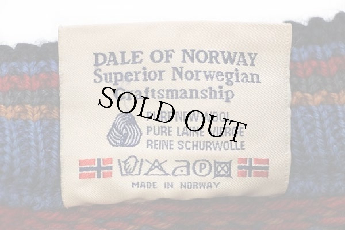 画像5: 00s ノルウェー製 DALE OF NORWAY ノルディック柄 ハーフジップ ウールニット セーター M (5)