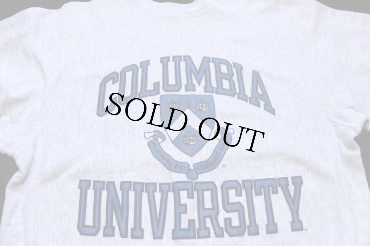 画像3: 90s メキシコ製 Championチャンピオン COLUMBIA UNIVERSITY 両面プリント リバースウィーブ スウェット 杢グレー M (3)