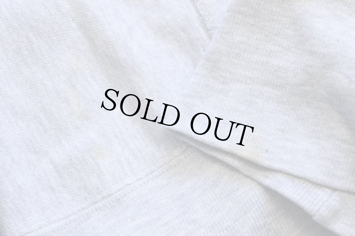 画像7: 90s USA製 Championチャンピオン NORTHWESTERN 91 CREW 三段中抜き 両面ひび割れプリント リバースウィーブ スウェット 杢グレー XL (7)