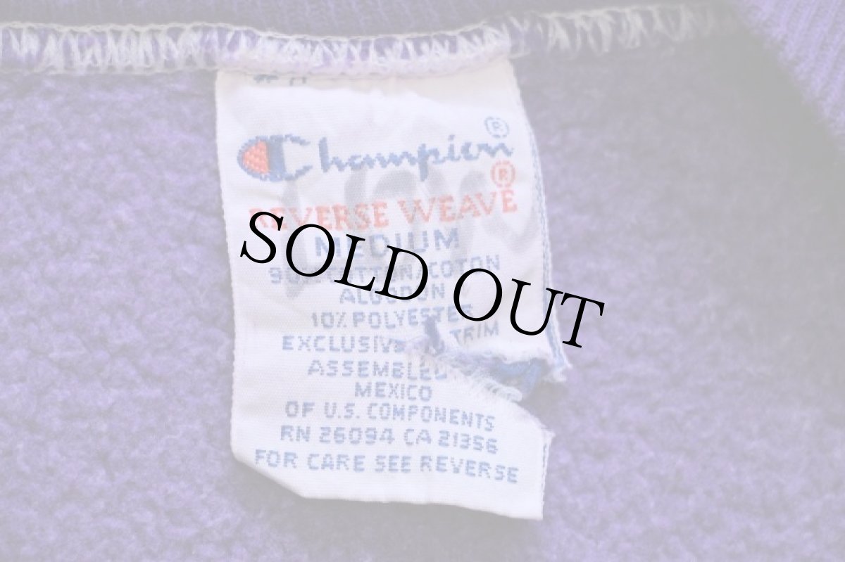 画像4: 90s メキシコ製 Championチャンピオン USA オリンピック 刺繍 リバースウィーブ スウェット 後染め 紫 M (4)