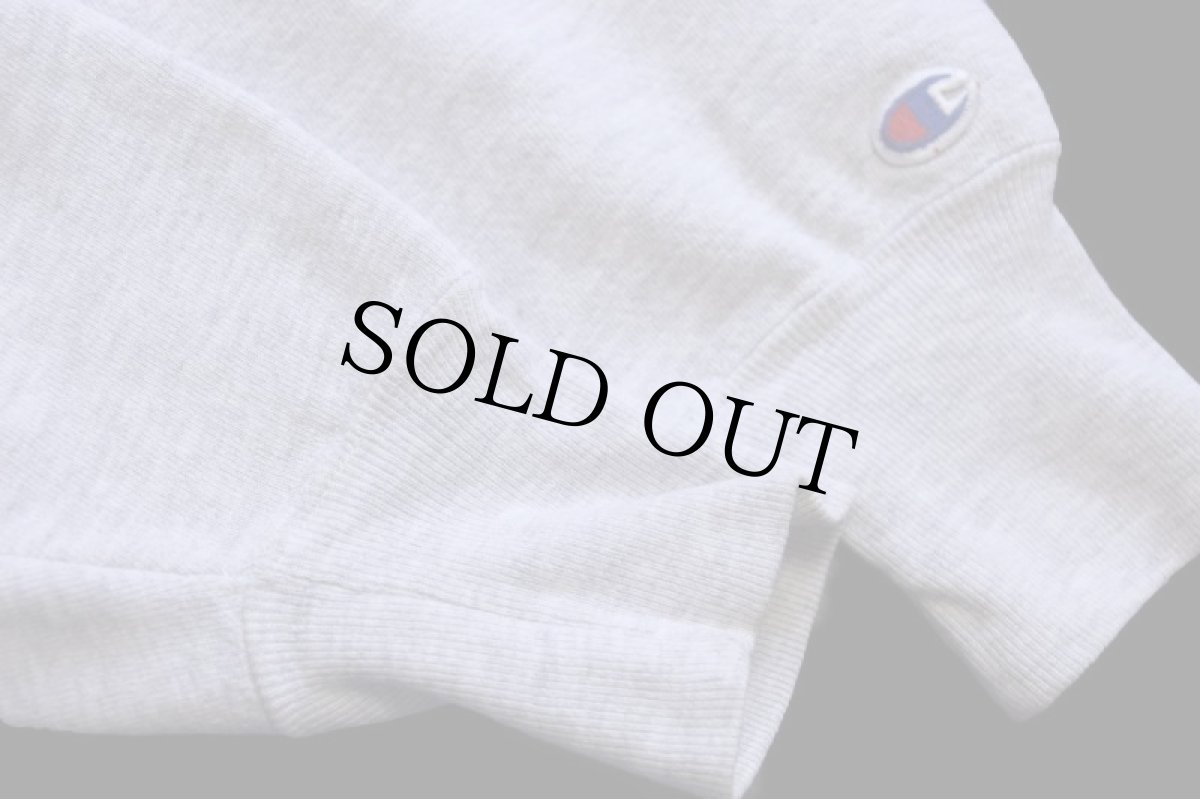 画像5: 90s USA製 Championチャンピオン AUBURN ひび割れプリント リバースウィーブ スウェット 杢グレー L (5)